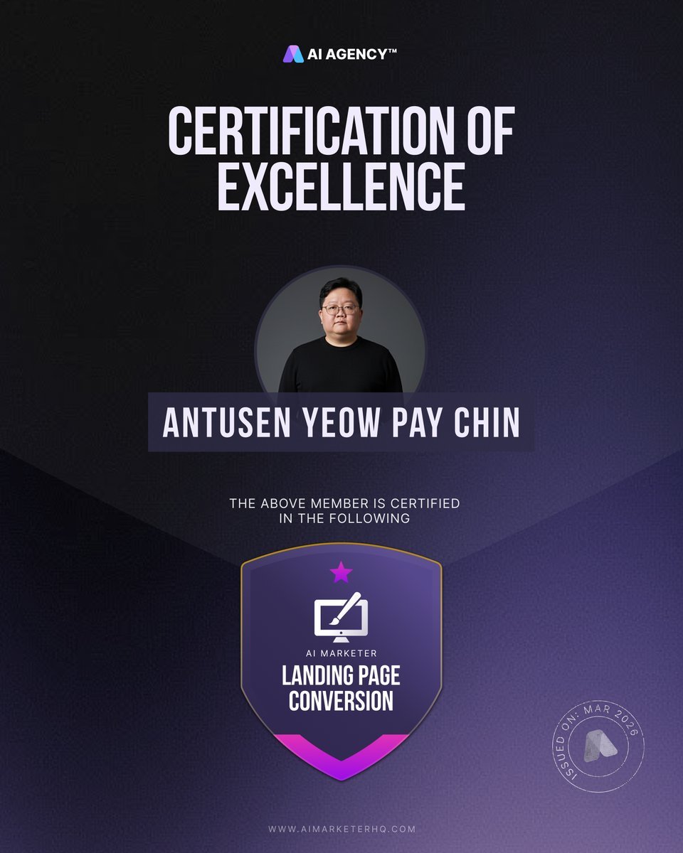 Antusen Certificate